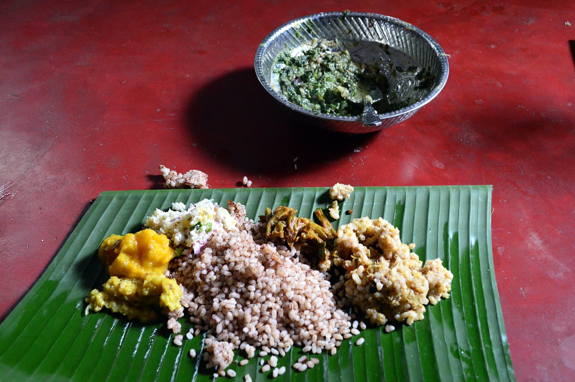 Traditional Jaffna rice and curry meal